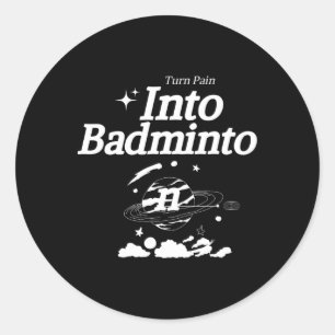 Adesivo Redondo Transforme Dor Em Esportes De Roupa De Badminton