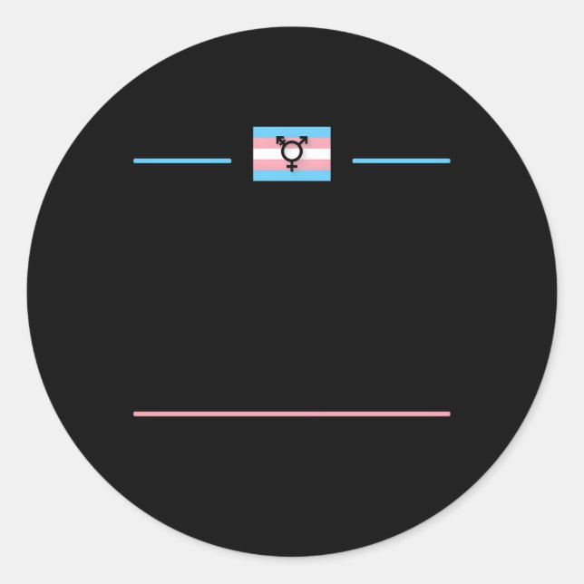 Adesivo Redondo Transgênero Dia Da Lembrança Trans Lgbtq Queer N (Frente)