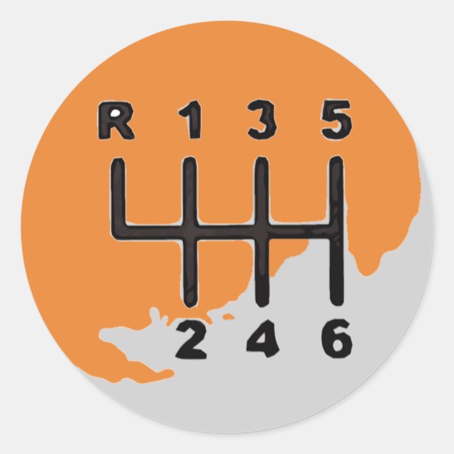 Adesivo Redondo Transmissão MANUAL - CORES (Frente)