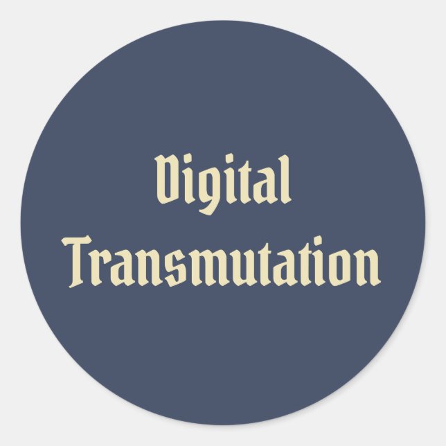 Adesivo Redondo Transmutação digital (Frente)