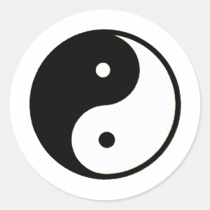 Adesivo Redondo Transp de Yin Yang os presentes de Zazzle do MUSEU