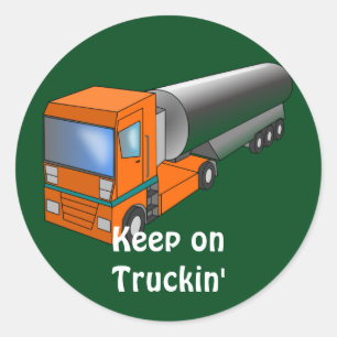 Adesivo Redondo Transportador de Caminhões de Gás para Crianças