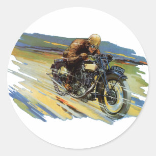 Adesivo Redondo Transporte das viagens vintage, competindo a