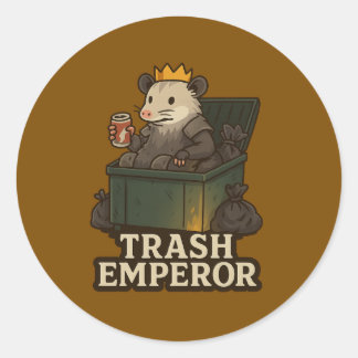 Adesivo Redondo Trash Emperor – Funny Possum Sticker