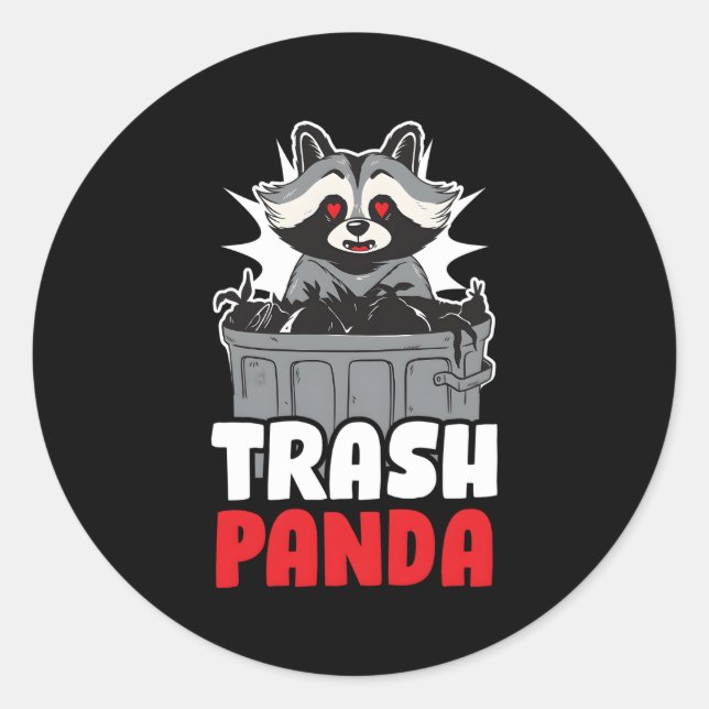 Adesivo Redondo Trash Panda (Frente)