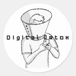 Adesivo Redondo tratamento de detox digital