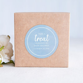 Adesivo Redondo Tratamento Whimsical Azul De Cor Da Água Com Cor D