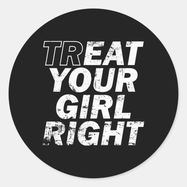 Adesivo Redondo Trate o seu Dia de os pais direito (Frente)