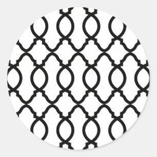 Adesivo Redondo Trava Geométrica de Padrão