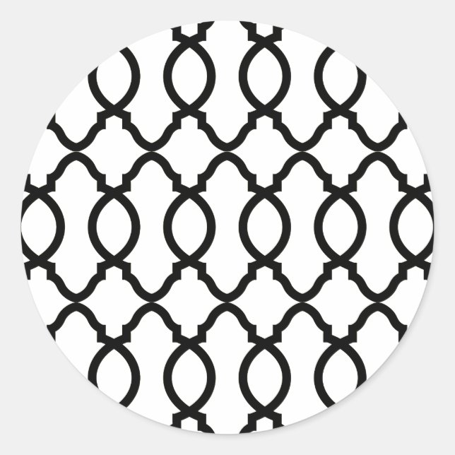 Adesivo Redondo Trava Geométrica de Padrão (Frente)