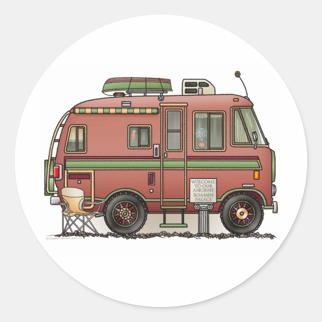 Adesivo Redondo Travco Motor Home Camper RV (Frente)