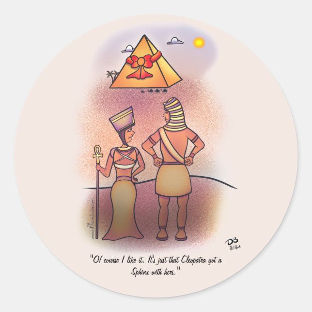 Adesivo Redondo Travesseiro decorativo Sphinx (Frente)