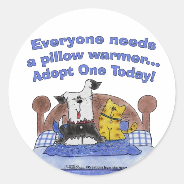 Adesivo Redondo Travesseiro Warmers (Frente)