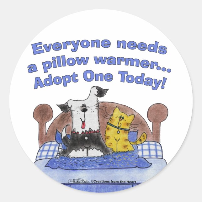 Adesivo Redondo Travesseiro Warmers (Frente)