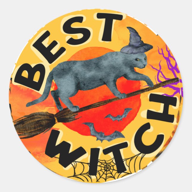 Adesivo Redondo Treak ou Tratar Abóbora do Halloween (Frente)