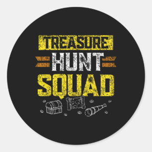 Adesivo Redondo Treasure Hunt Squad Hunter Treasures Caçando Treas