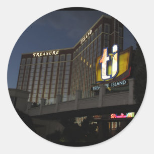 Adesivo Redondo Treasure Island Las Vegas