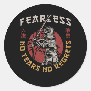Adesivo Redondo Trecho de Samurai sem rosto - Samurai