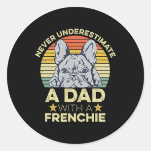 Adesivo Redondo Trecho Do Bulldog Francês Para O Seu Pai Francês