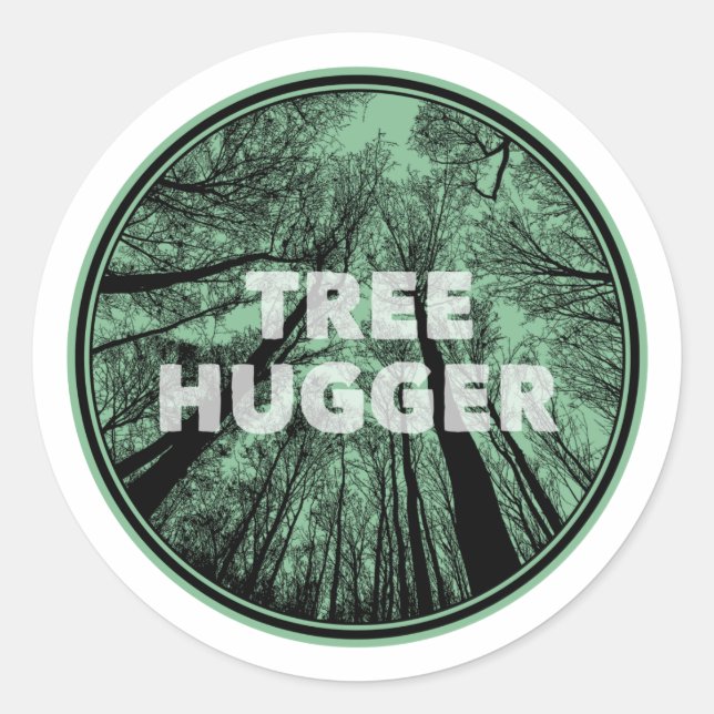 Adesivo Redondo Tree Hugger Green (Frente)