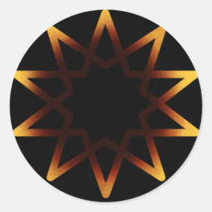 Adesivo Redondo Tree Of Life Fiery Orange Symbol
