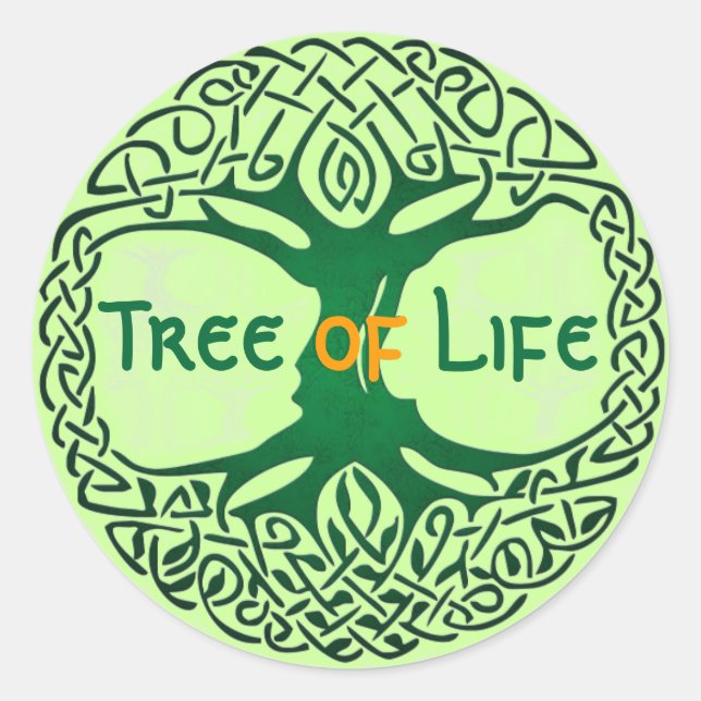 Adesivo Redondo Tree of Life Stickers (Frente)