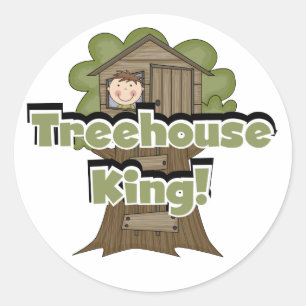 Adesivo Redondo Treehouse King Camisetas e presentes
