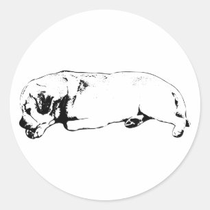 Adesivo Redondo Treinador de Autoatendimento (Dog Edition)