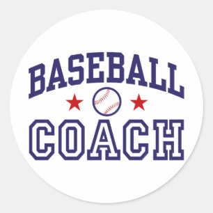 Adesivo Redondo Treinador de basebol