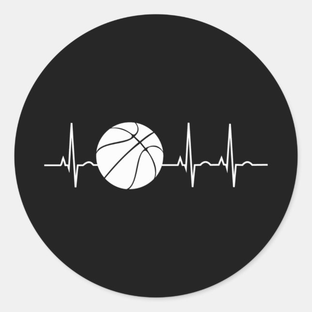 Adesivo Redondo Treinador de Basquete para pulsação Ekg (Frente)
