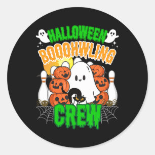 Adesivo Redondo Treinador de Boliche Crianças de Halloween Jogador