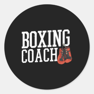 Adesivo Redondo Treinador de Boxe