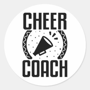 Adesivo Redondo Treinador de Cheerleading _5