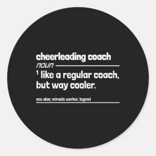 Adesivo Redondo Treinador de Cheerleading Como Regular Mas Muito M