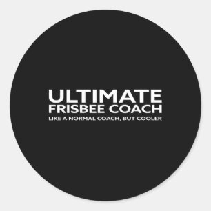 Adesivo Redondo Treinador de Jogador de Frisbee Ultimate Disco Gol