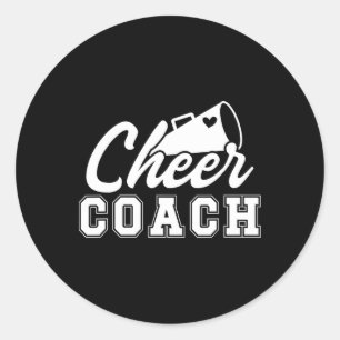 Adesivo Redondo Treinador de Torcida Treinador de Cheerleader Trei