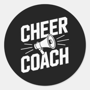Adesivo Redondo Treinador de Torcida Veterano de Cheerleading Cons
