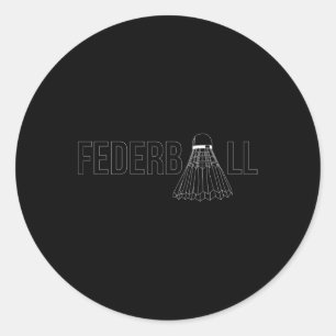 Adesivo Redondo Treinador do Jogador de Embarque Badminton