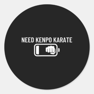 Adesivo Redondo Treinador do Kenpo Americano de Baixa Temperatura