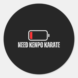 Adesivo Redondo Treinador do Kenpo Americano de Baixa Tortura Prec