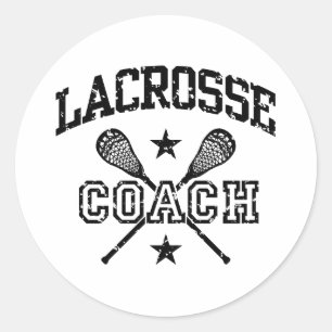 Adesivo Redondo Treinador do Lacrosse