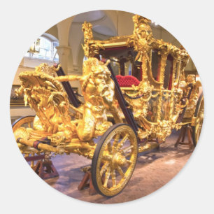 Adesivo Redondo Treinador Dourado Londres do estado