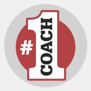 Adesivo Redondo Treinador Número 1