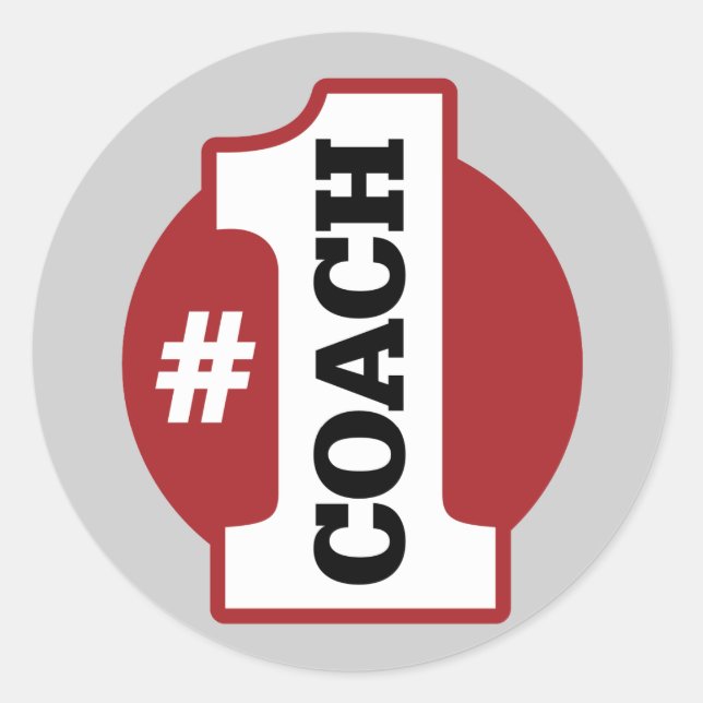 Adesivo Redondo Treinador Número 1 (Frente)