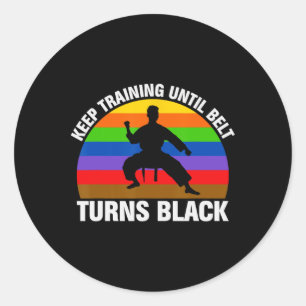 Adesivo Redondo Treinamento até Cinturão virar negro Karate Taekwo