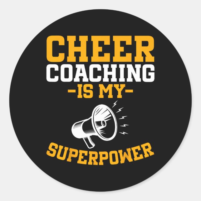 Adesivo Redondo Treinamento de Cheer é Meu Superpoder - Cheerleade (Frente)