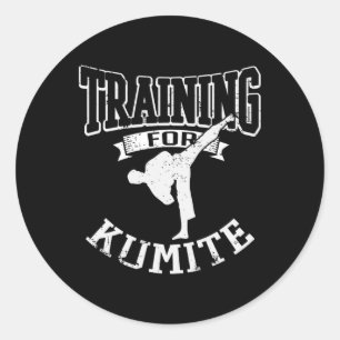 Adesivo Redondo Treinamento Para Kumite Mma Karate Taekwondo Marti