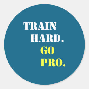 Adesivo Redondo Treine Duro E Seja Pro - Treinamento - Srt - Acade