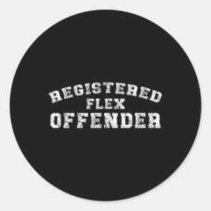Adesivo Redondo Treino de Infrator Flex Registrado em Fisiculturis