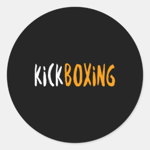 Adesivo Redondo Treino de Kickboxing Kick Boxing _6 
